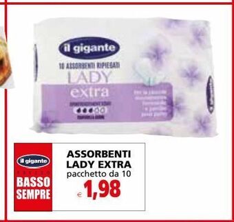 Il Gigante Assorbenti lady extra offerta