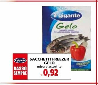 Il Gigante Sacchetti freezer gelo offerta