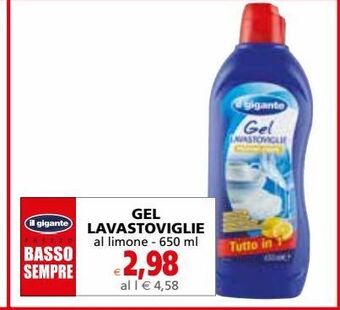 Il Gigante Gel lavastoviglie offerta