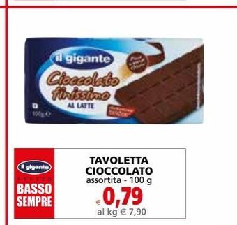 Il Gigante Tavoletta cioccolato offerta
