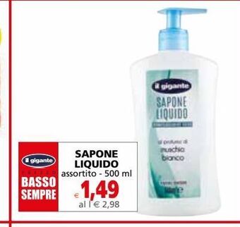Il Gigante Sapone liquido offerta