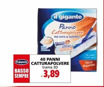 Il Gigante 40 panni catturapolvere offerta