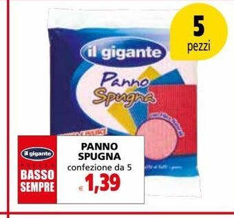 Il Gigante Panno spugna offerta