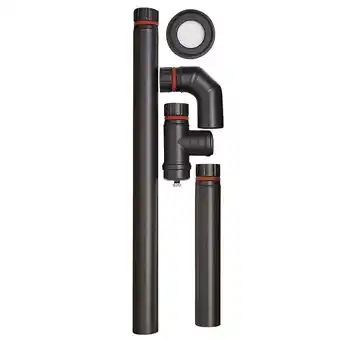Bricofer Ala kit installazione stufe a pellet, spessore ø 80 mm, finitura nero opaco offerta