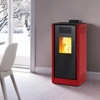 Leroy Merlin Stufa a pellet ventilata mirano 8 kw bordeaux offerta