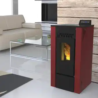 Leroy Merlin Stufa a pellet canalizzata gioia 8 kw bordeaux offerta