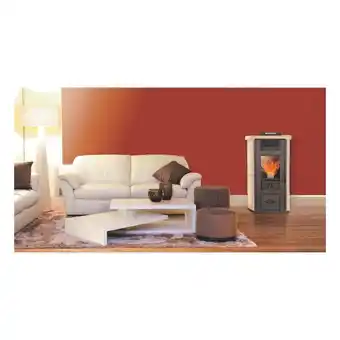 Leroy Merlin Stufa a pellet ventilata veronica 10.4 kw bordeaux offerta