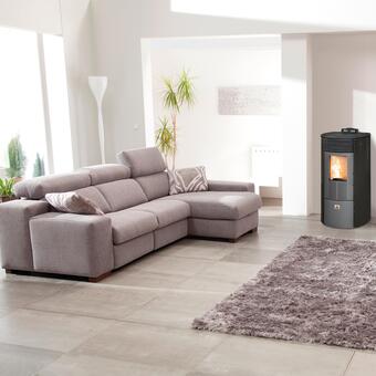 Leroy Merlin Stufa a pellet canalizzata theresia 9 kw nero offerta