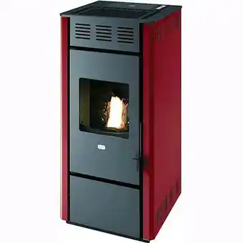 Leroy Merlin Stufa a pellet punto fuoco con telecomando rossa avorio 11.5kw pannelli acciaio offerta