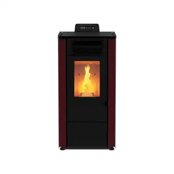 Leroy Merlin Stufa a pellet basic steel 8 - (7kw) bordeaux offerta