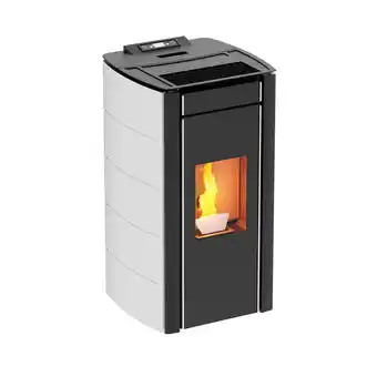 Leroy Merlin Stufa a pellet ermetica 98 basic 12c - (12 kw), canalizzata - bianca offerta