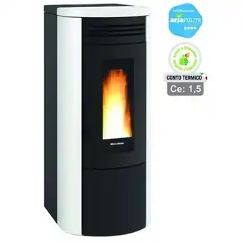 Leroy Merlin Termostufa a pellet 'costanza idro' colore bianco offerta