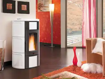 Leroy Merlin Termostufa a pellet 'iside idro' 2.0 colore bianco offerta