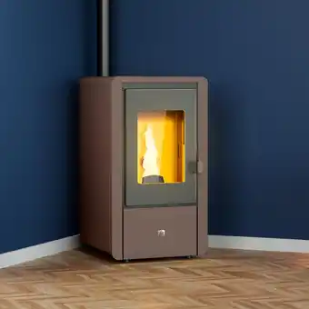 Leroy Merlin Stufa a pellet ventilata 6.2 kw ruggine offerta