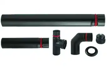 Leroy Merlin Kit installazione per stufe a pellet nero opaco ala pellet eco - ø mm.80 offerta