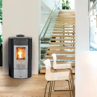 Leroy Merlin Stufa a pellet ventilata theresia 8 kw nero offerta