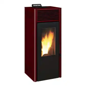 Stufa a pellet ventilata nuova nola 9.5 kw bordeaux