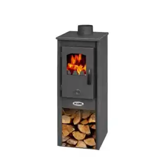Leroy Merlin Stufa a legna in acciaio 6 kw con vano portalegna k-line karso antracite offerta