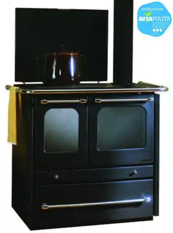 Leroy Merlin Cucina a legna termosovrana d.s.a. 13,5 kw antracite - misure cm.96,4x64,0x88,9h. - peso kg.166 offerta