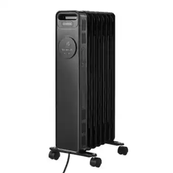 Leroy Merlin Stufa elettrica a bagno d'olio 1500w oceanic - 3 potenze - termostato elettronico - telecomando - mobile - nero offerta