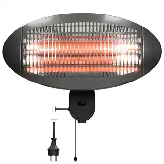Leroy Merlin Riscaldatore da esterno a parete stufa a infrarossi 2000w 3 livelli quarzo patio offerta