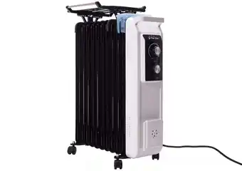 Leroy Merlin Radiatore ad olio bianco, 2500w, a basso consumo energetico, con stendino estraibile e termostato. offerta