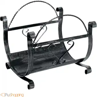 Leroy Merlin Porta legna da ardere per interno o esterno in ferro - 44x43x42 cm offerta