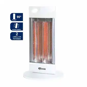Stufa elettrica al carbonio 450/900w 2 elementi h.72 termozeta tzr11