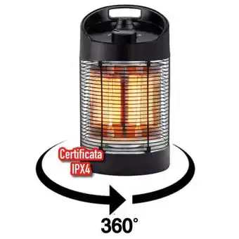 Leroy Merlin Stufa elettrica al carbonio 700w girevole a 360� cfg er016 offerta