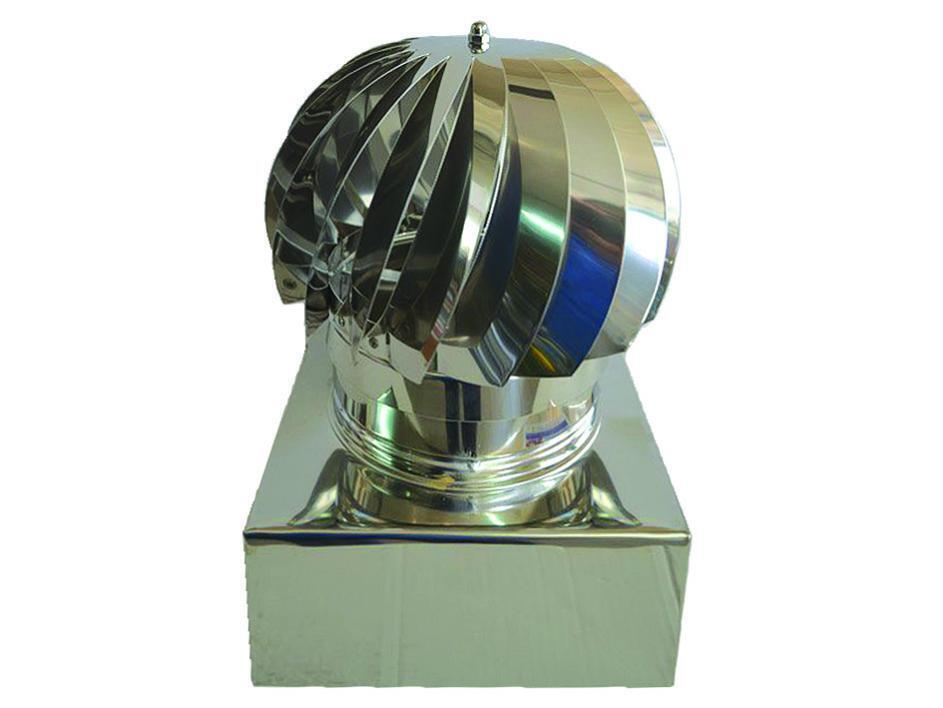 Cappello Per Canna Fumaria Girevole In Lamiera Zincata - Fumaiolo Base Quadrata 42x42 Cm, Per Camino - Foto 4