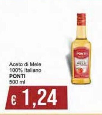 Italy Cash Ponti Aceto di Mele 100% Italiano 500 ml offerta