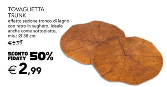 Esselunga Tovaglietta Trunk Ø 38 cm offerta