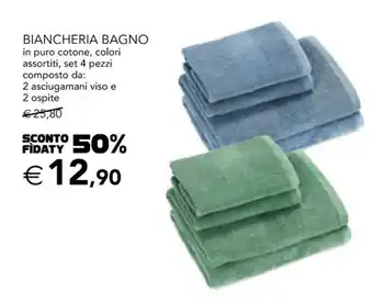 Biancheria Bagno In Puro Cotone