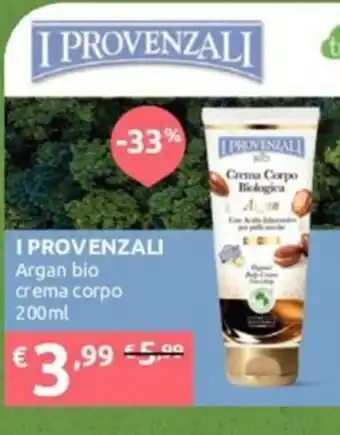 I Provenzali Argan Bio Crema Corpo 200 ml
