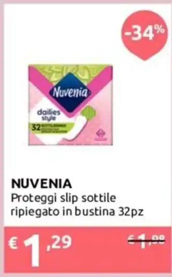 Nuvenia Proteggi Slip Sottile Ripiegato In Bustina 32 pz