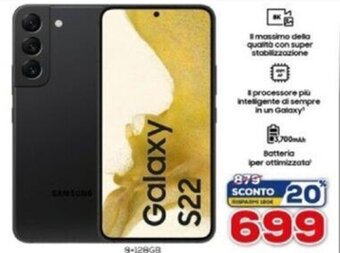 Euronics Samsung Galaxy S22 offerta