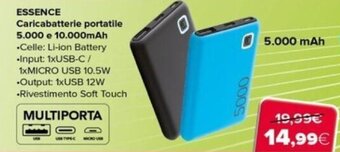 Euronics Essence Caricabatterie Portatile 5.000 offerta