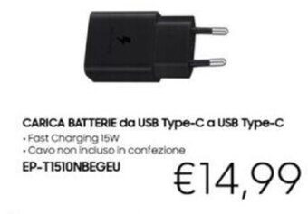 Euronics Samsung Carica Batterie da USB Type-C a USB Type-C offerta