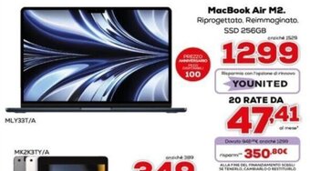 Euronics MacBook Air M2 SSD 256GB offerta