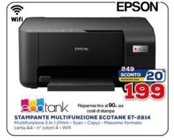 Euronics Epson Stampante Multifunzione Ecotank ET-2814 offerta