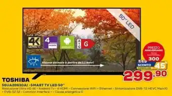 Euronics Toshiba 50UA2063DAI - Smart TV LED 50" offerta