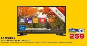 Euronics Samsung UE32T4300 - Smart TV LED 32" offerta