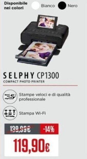 Euronics Canon Selphy CP1300 offerta