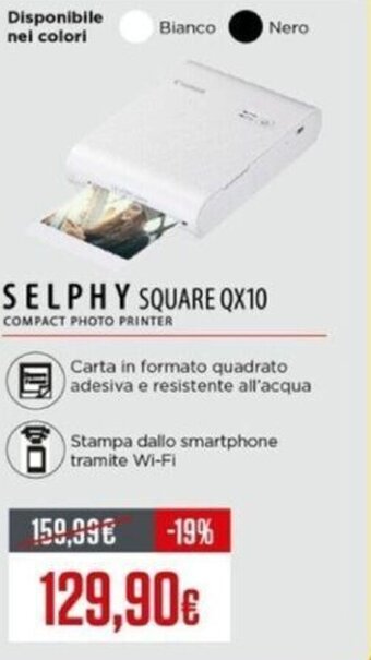 Euronics Canon Selphy Square QX10 offerta