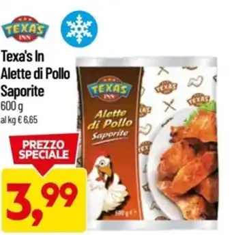 Supermercati Piccolo Texa's In Alette di Pollo Saporite 600 g offerta