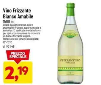 Supermercati Piccolo Vino Frizzante Bianco Amabile 1500 ml offerta