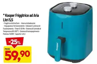 Supermercati Piccolo Kooper Friggitrice Ad Aria Litri 5,5 offerta