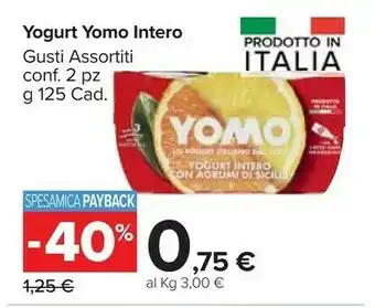 Carrefour Market Yomo Go Yogurt E Agrumi Di Sicilia 125 G(ml) offerta