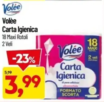 Volèe Carta Igienica 18 Maxi Rotoli 2 Veli