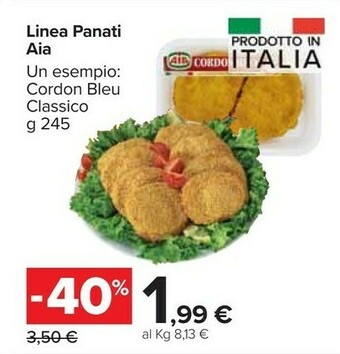 Carrefour Market Aia Cordon Bleu Classico Prosciutto E Formaggio 245 G(ml) offerta